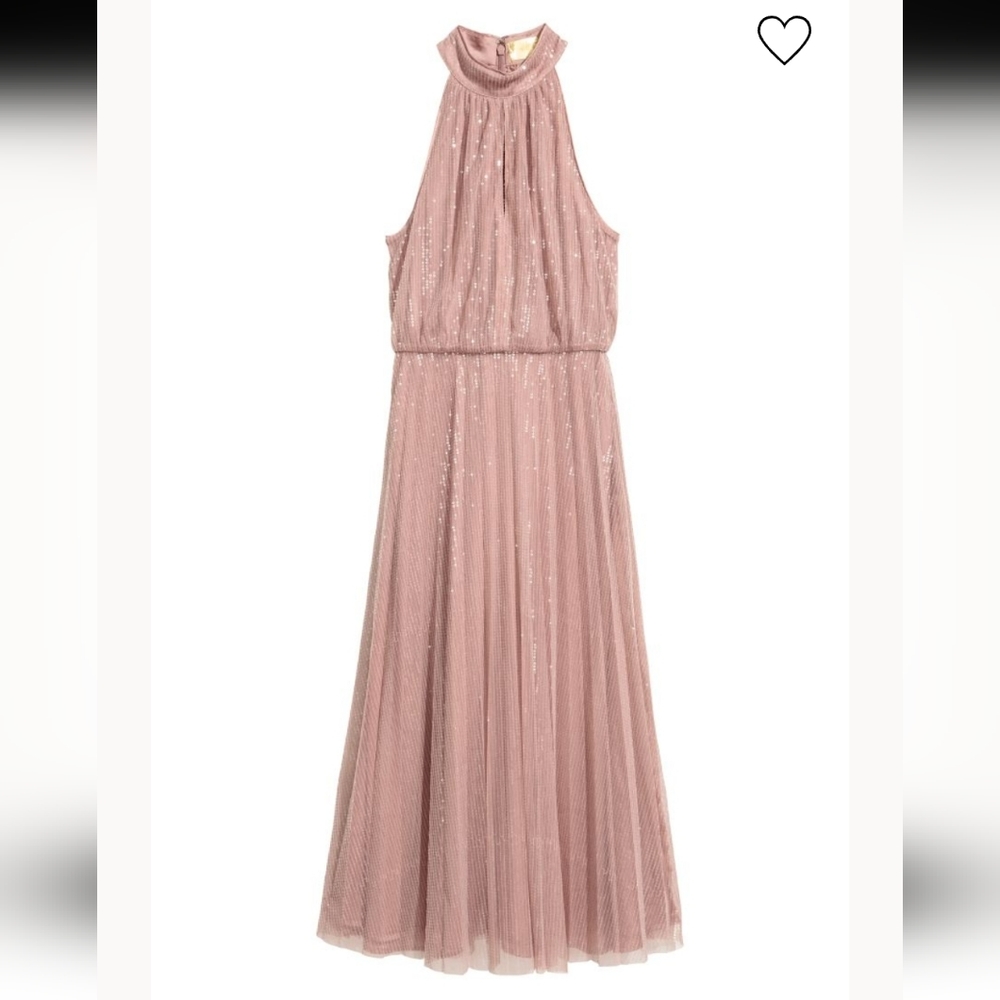 SZ6 NWT H&M Sequined Halter Dress - Picture 2 of 12